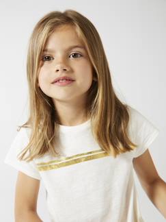 Iriserend gestreept sportshirt voor meisjes  - vertbaudet enfant