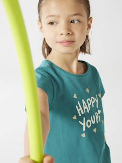 T-shirt met tekst meisjes  - vertbaudet enfant