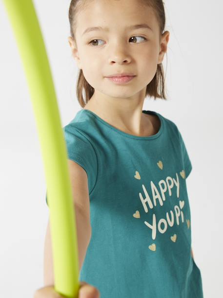 T-shirt met tekst meisjes aardbei+dennen+rood+vanille - vertbaudet enfant 