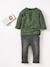 Babyjeans rechte pasvorm BASICS denimgrijs+gebleekt denim+ongewassen denim - vertbaudet enfant 