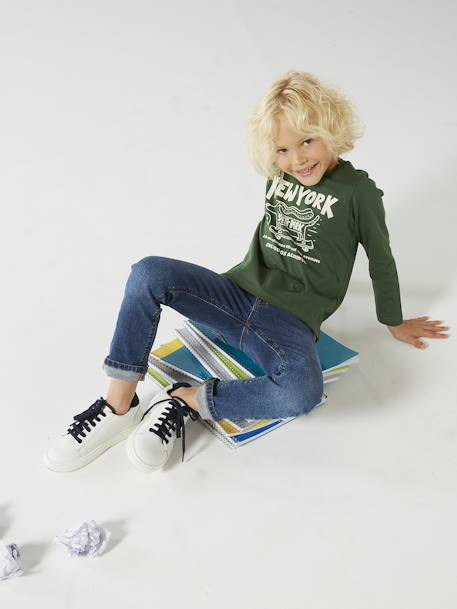 Slim fit jeans Basics jongens stone - vertbaudet enfant 