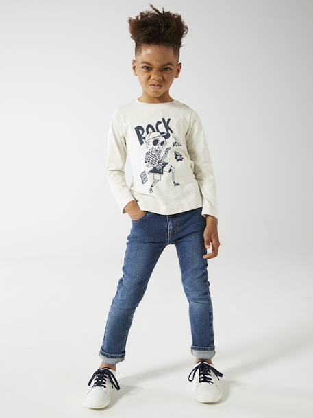 Slim fit jeans Basics jongens stone - vertbaudet enfant 