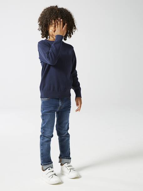 Slim fit jeans Basics jongens stone - vertbaudet enfant 