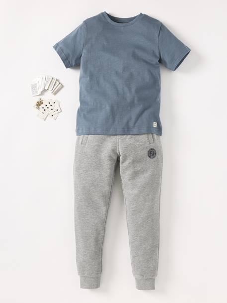 Personaliseerbare gekleurd jongensshirt met korte mouwen BLAUW+bordeauxrood+mandarijn+marineblauw+salie+wit - vertbaudet enfant 