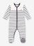 Gestreepte fluwelen babypyjama PETIT BATEAU wit, bedrukt - vertbaudet enfant 