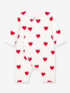 -Lange babypyjama met hartjes in rib PETIT BATEAU