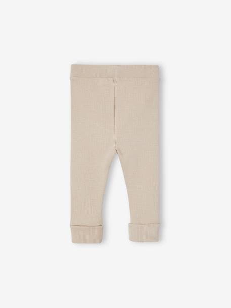 Lange legging voor baby's BASICS beige+cappuccino+goudgeel+marineblauw+rozen - vertbaudet enfant 