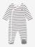 Gestreepte babypyjama met ribboord PETIT BATEAU wit, bedrukt - vertbaudet enfant 