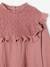 Shirtblouse met versiering van getextureerde mesh rozenhout - vertbaudet enfant 