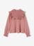 Shirtblouse met versiering van getextureerde mesh rozenhout - vertbaudet enfant 