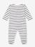 Gestreepte babypyjama met ribboord PETIT BATEAU wit, bedrukt - vertbaudet enfant 