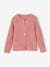 Gebreid chenille vest voor meisjes met ajourwerk groen+rozenhout - vertbaudet enfant 