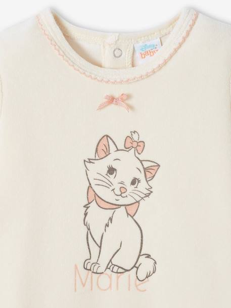 Fluwelen babypakje meisjesbaby Disney® Marie de Aristokatten vanille - vertbaudet enfant 