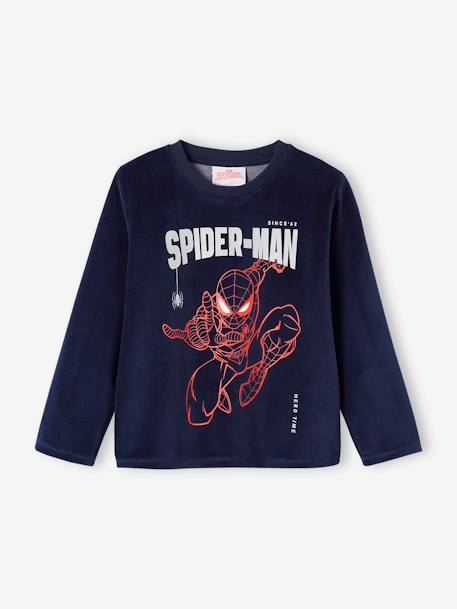 Marvel® Spider-Man jongenspyjama van fluweel marineblauw - vertbaudet enfant 