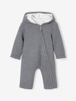 Baby-Gevoerde gebreide baby jumpsuit