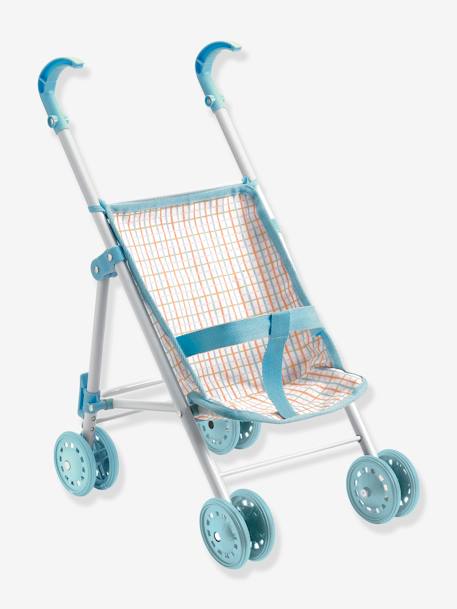 Metalen poppenbuggy - 44 cm - Pomea -DJECO blauw - vertbaudet enfant 