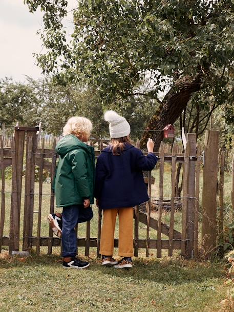 Gevoerde parka voor jongens met capuchon groen - vertbaudet enfant 