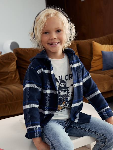 T-shirt met speels motief 'rebelse piraat' ecru - vertbaudet enfant 