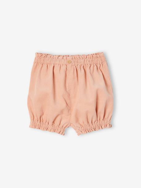 Set van 2 fluwelen bloomers voor baby's oudroze - vertbaudet enfant 