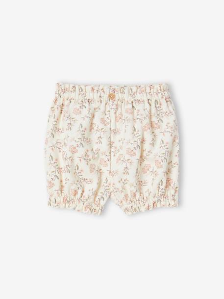 Set van 2 fluwelen bloomers voor baby's oudroze - vertbaudet enfant 