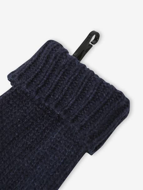 Kerstset 'vlokje' voor jongens met muts, snood en handschoenen marineblauw - vertbaudet enfant 