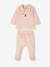 Fluwelen babypyjama in 2 delen voor Kerstmis roze (poederkleur) - vertbaudet enfant 