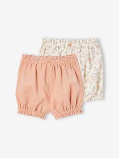 Set van 2 fluwelen bloomers voor baby's  - vertbaudet enfant