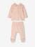 Fluwelen babypyjama in 2 delen voor Kerstmis roze (poederkleur) - vertbaudet enfant 