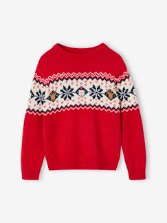 Jongens-Trui, vest, sweater-Trui-Kersttrui in jacquard voor kinderen, capsule familiecollectie