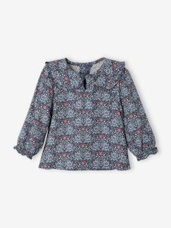 Baby-Bloemenblouse met claudinekraag baby's