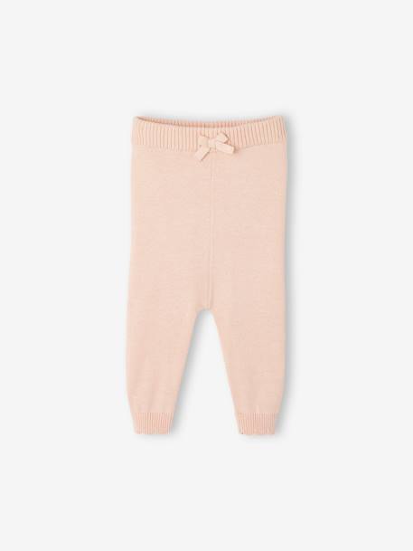 2-delige gebreide Kerst babyset roze (poederkleur) - vertbaudet enfant 