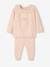 2-delige gebreide Kerst babyset roze (poederkleur) - vertbaudet enfant 