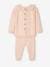 2-delige gebreide Kerst babyset roze (poederkleur) - vertbaudet enfant 