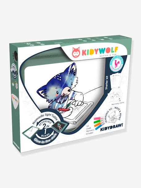 KIDYDRAW-PRO - Mobiele lichttafel - KIDYWOLF kaki - vertbaudet enfant 