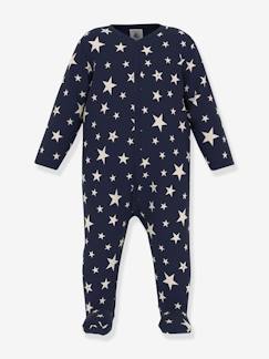 Baby-Pyjama, surpyjama-Fosforescerende sterren babypyjama in fleece PETIT BATEAU