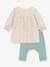 PETIT BATEAU badstof babyjurk met legging beige - vertbaudet enfant 