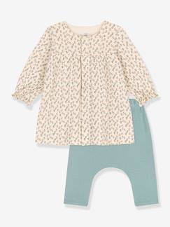 Baby-PETIT BATEAU badstof babyjurk met legging