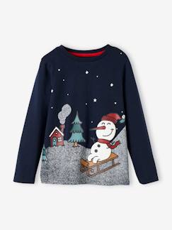 Jongens-T-shirt, poloshirt, souspull-Kerstman T-shirt voor jongens