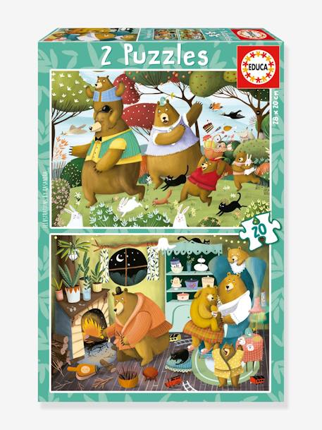 Puzzels Bosverhalen 2x20 - EDUCA BORRAS groen - vertbaudet enfant 