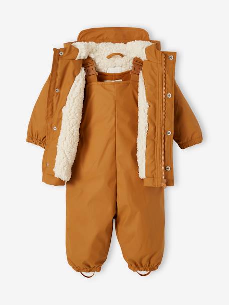 Regenjas en -broek voor baby's karamel - vertbaudet enfant 