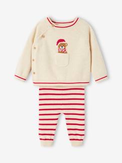 -2-delige gebreide Kerst babyset