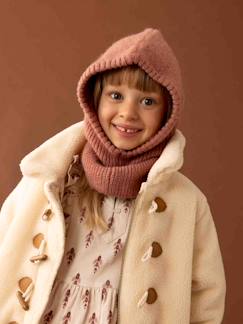 Meisje-Accessoires-Meisjesmuts, sjaal, handschoenen-Ribgebreide bivakmuts voor meisjes