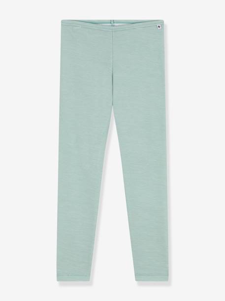 Legging van wol en katoen PETIT BATEAU groen - vertbaudet enfant 