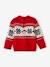 Kersttrui in jacquard voor baby's, capsule familiecollectie rood - vertbaudet enfant 