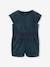 Gladde fluwelen babyjumpsuit smaragdgroen - vertbaudet enfant 