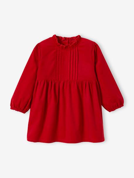 Baby kerstset: jurk, vest van imitatiebont, maillot en bijpassende hoofdband rood - vertbaudet enfant 