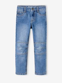 Jongens-Broek-Onverwoestbare jongensjeans met rechte pasvorm en morphologiK, met heupomtrek large