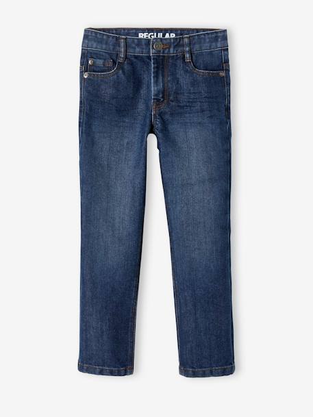 Onverwoestbare rechte jeans jongens denim stone+denimgrijs+onbewerkt denim - vertbaudet enfant 