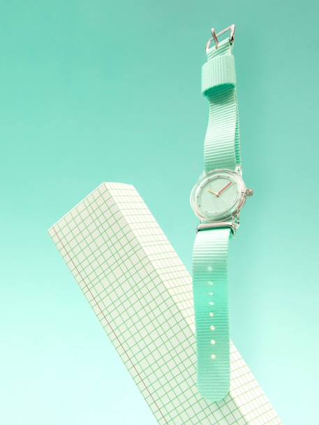 Kinderhorloge Et'Tic MILLOW framboos+groen+oceaanblauw - vertbaudet enfant 