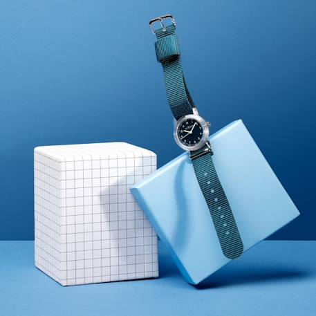 Kinderhorloge Et'Tic MILLOW framboos+groen+oceaanblauw - vertbaudet enfant 